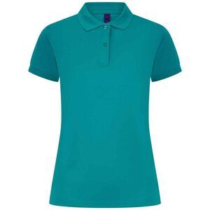 Henbury Womens/Ladies Pique Polo Shirt / Bright Jade